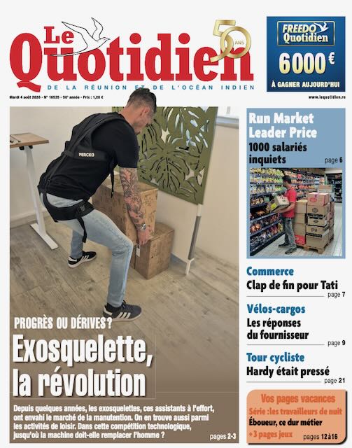 Une du quotidien avec Gilet protection dos